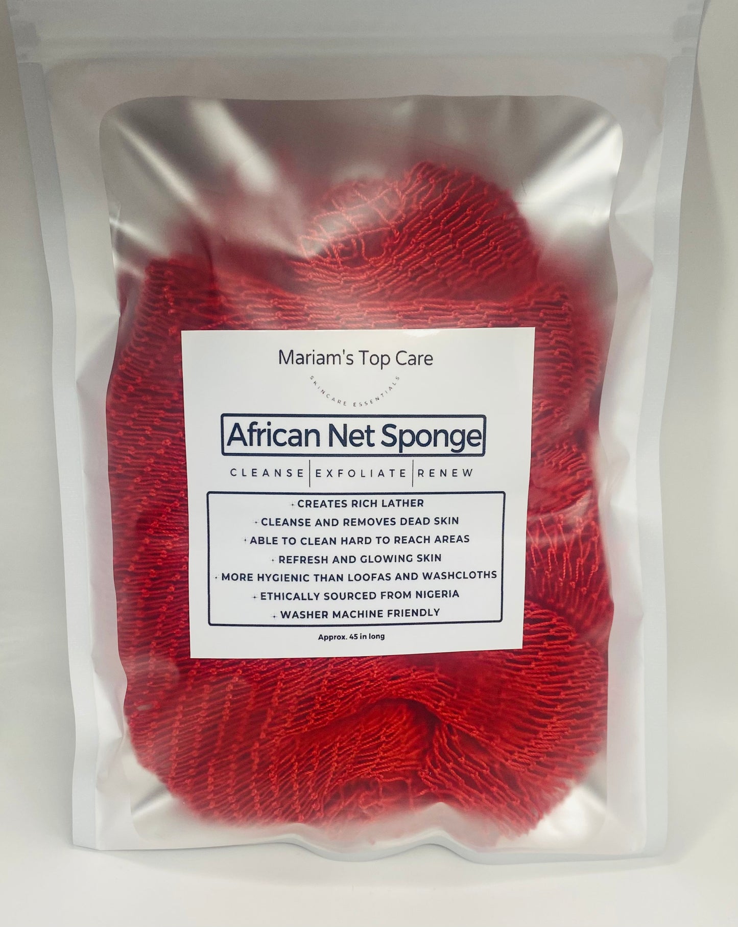 African Net Sponge - 45" - Red