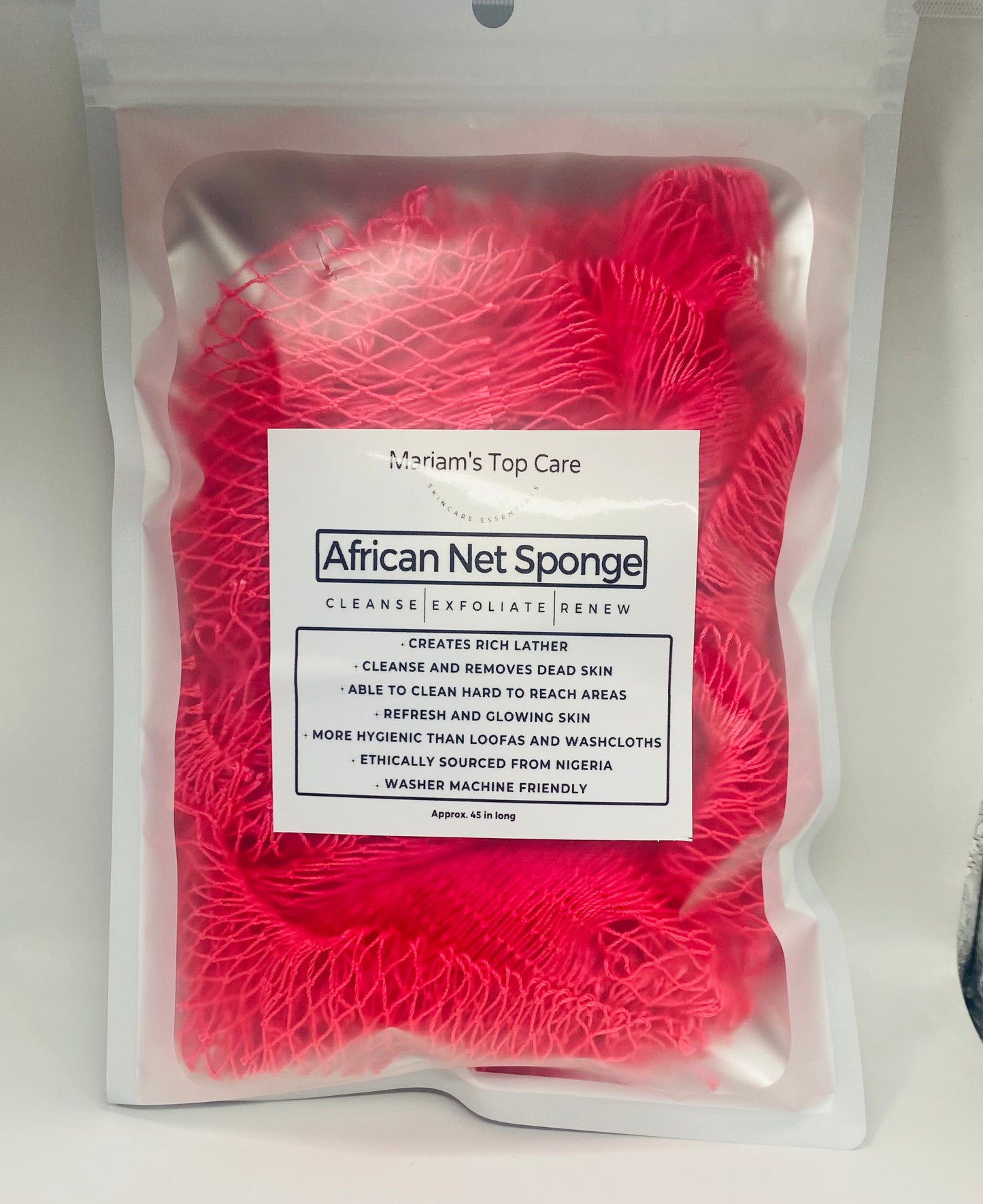 African Net Sponge - 45" - Pink