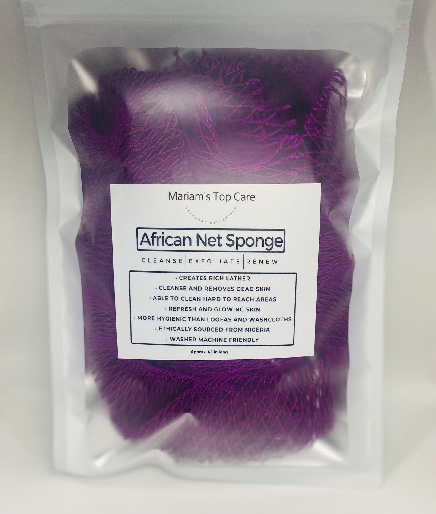 African Net Sponge - 45" - Purple